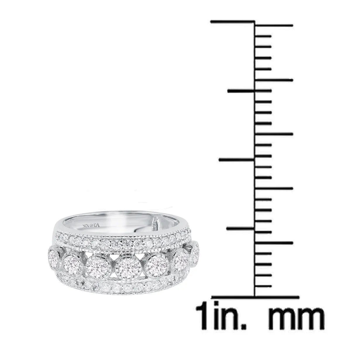 White Gold with 1.00 CTTW Natural White Diamond Band Ring sold by Zulily product image thumbnail 3