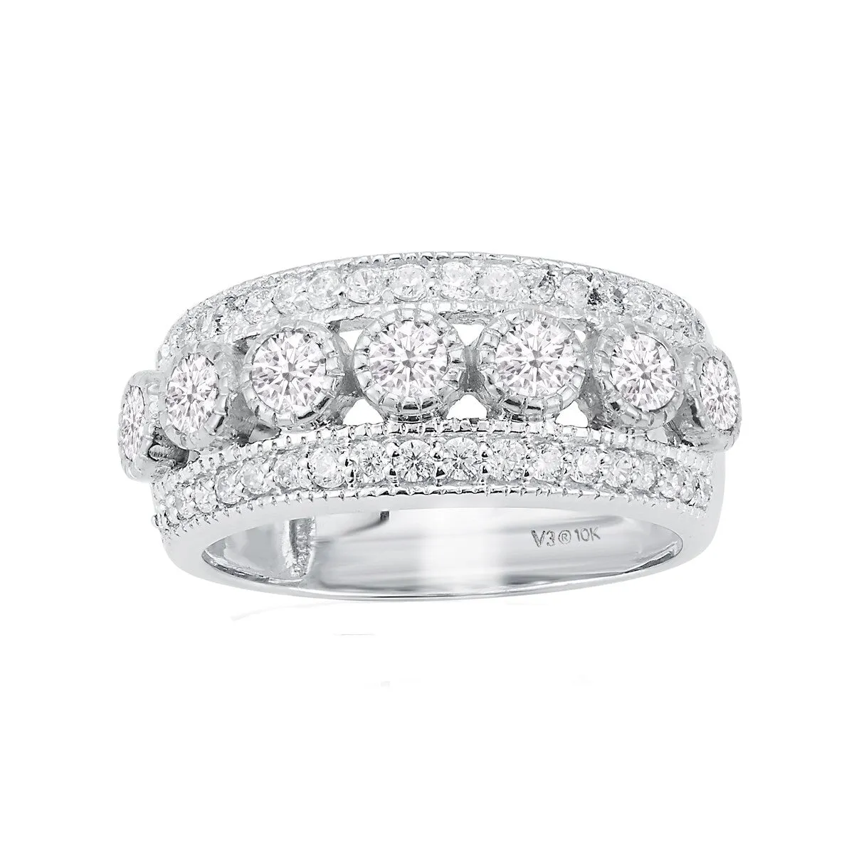 White Gold with 1.00 CTTW Natural White Diamond Band Ring sold by Zulily