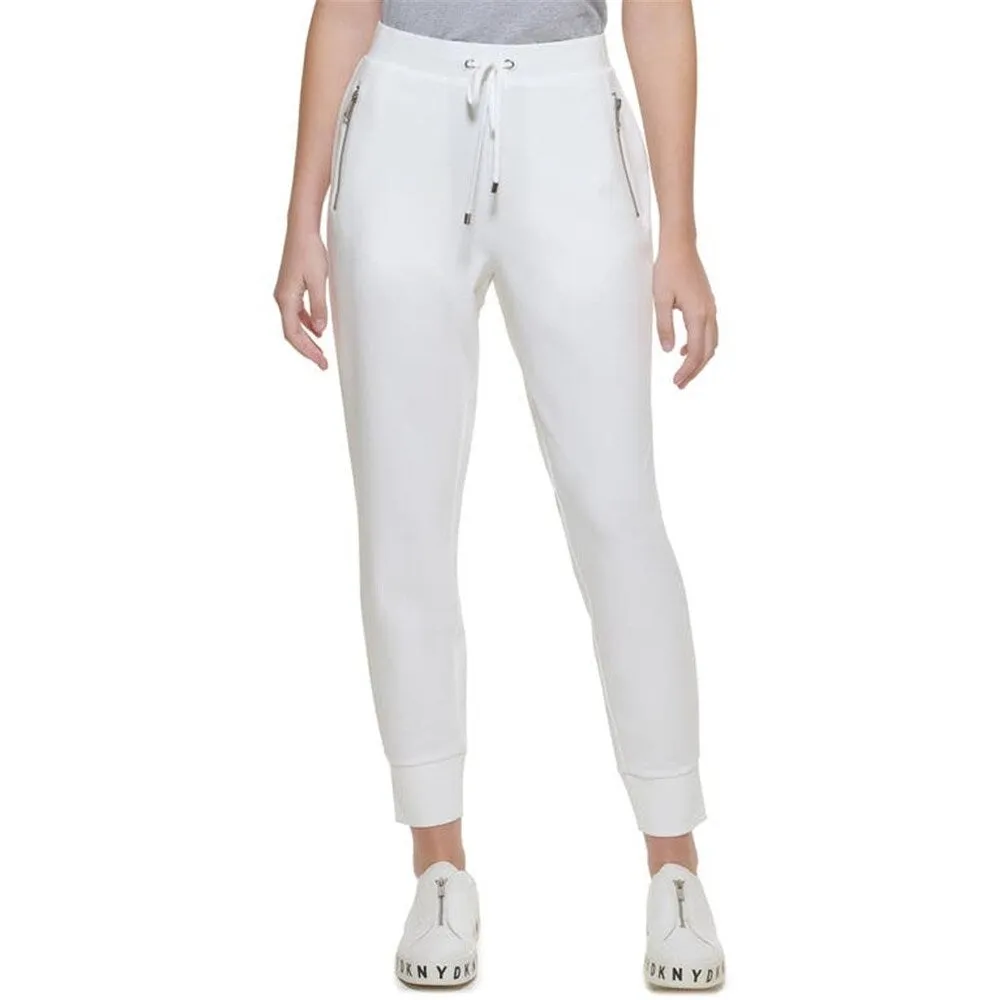 DKNY Women's Zip Pocket Joggers White Size Large sold by Zulily