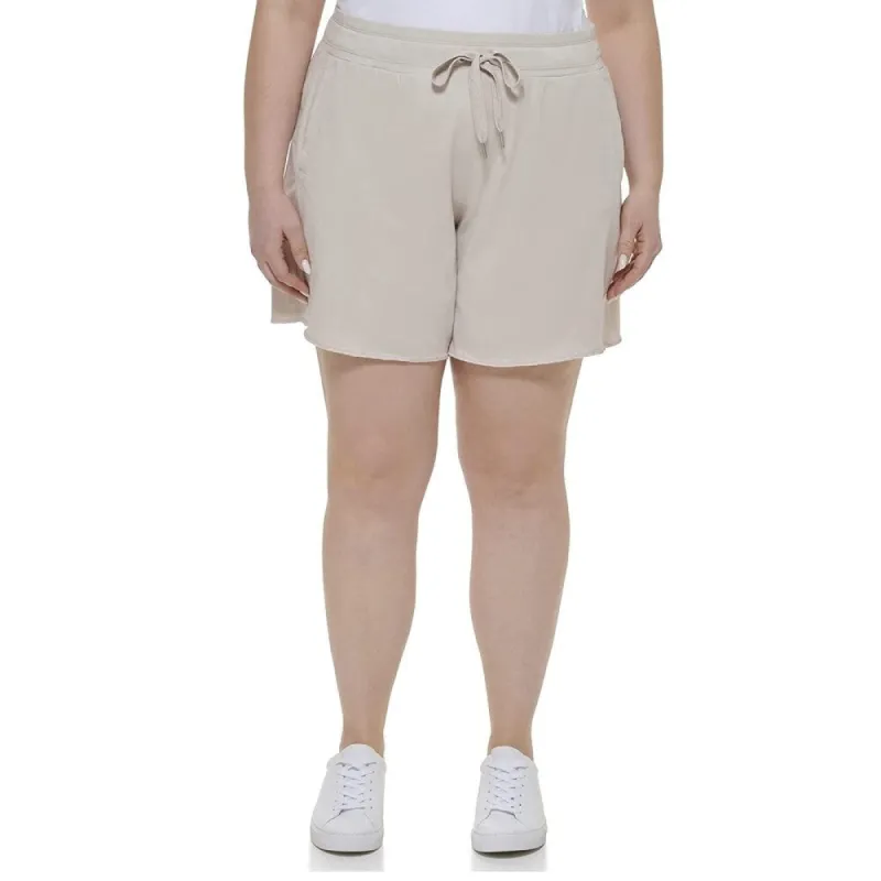 Calvin Klein Women's High Waist Cotton Shorts Beige Size 3X sold by Zulily