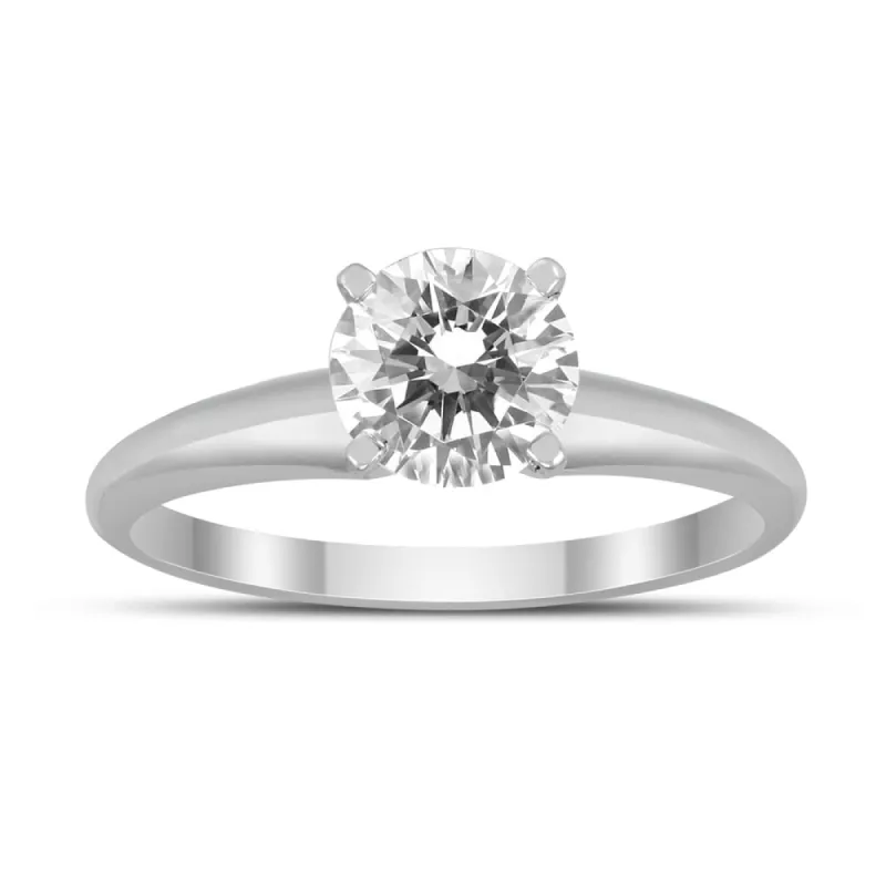 AGS Certified 1 Carat Diamond Solitaire Ring in 14K White Gold (J-K Color, I2-I3 Clarity) sold by Zulily