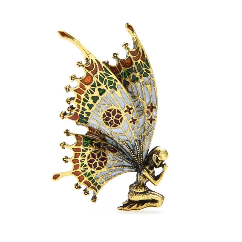 Don't AsK Enchanting Stained Glass Fairy Brooch Pin sold by Zulily