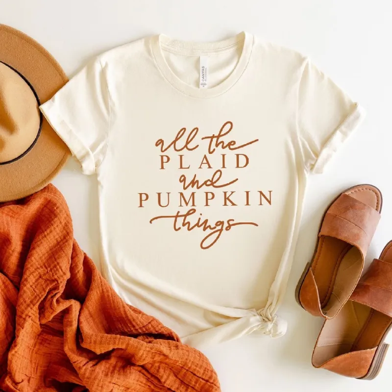 All The Plaid and Pumpkin Things Short Sleeve Tee sold by Zulily