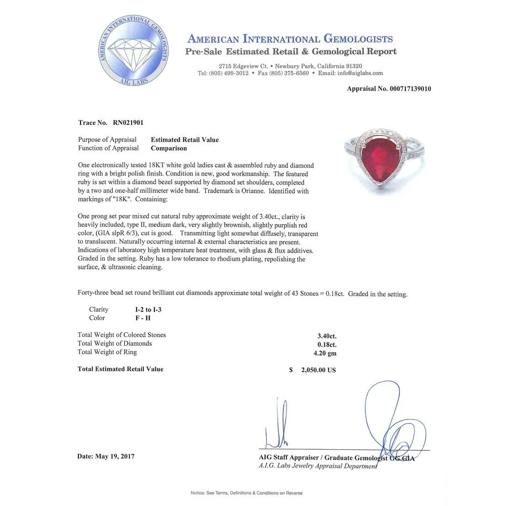 Auriya 18k Gold 3 3/8ct Ruby and 1/5ct TDW Round Halo Diamond Engagement Ring sold by Zulily product image thumbnail 2