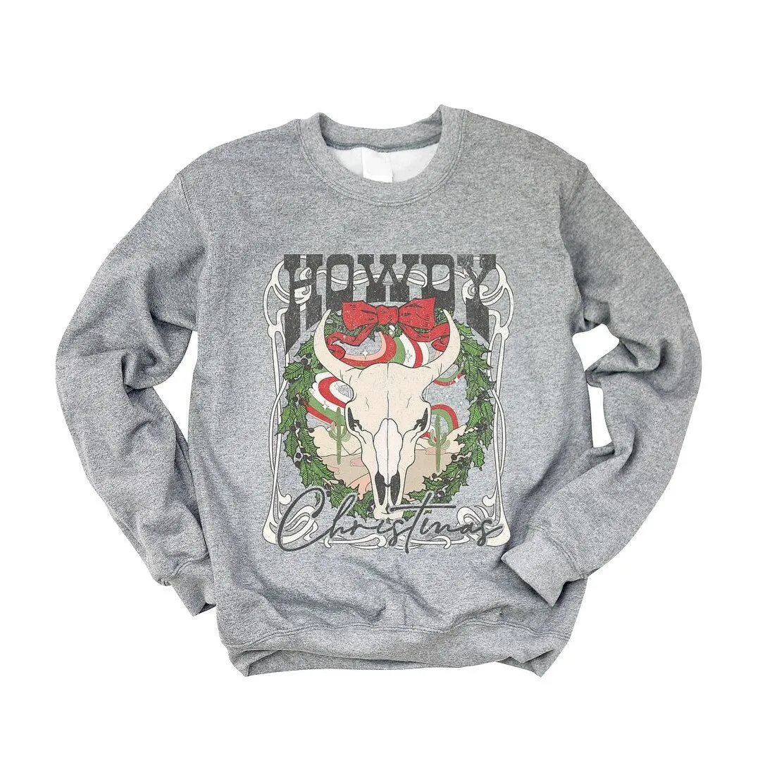 Howdy Christmas Bull Graphic Sweatshirt sold by Zulily product image thumbnail 2
