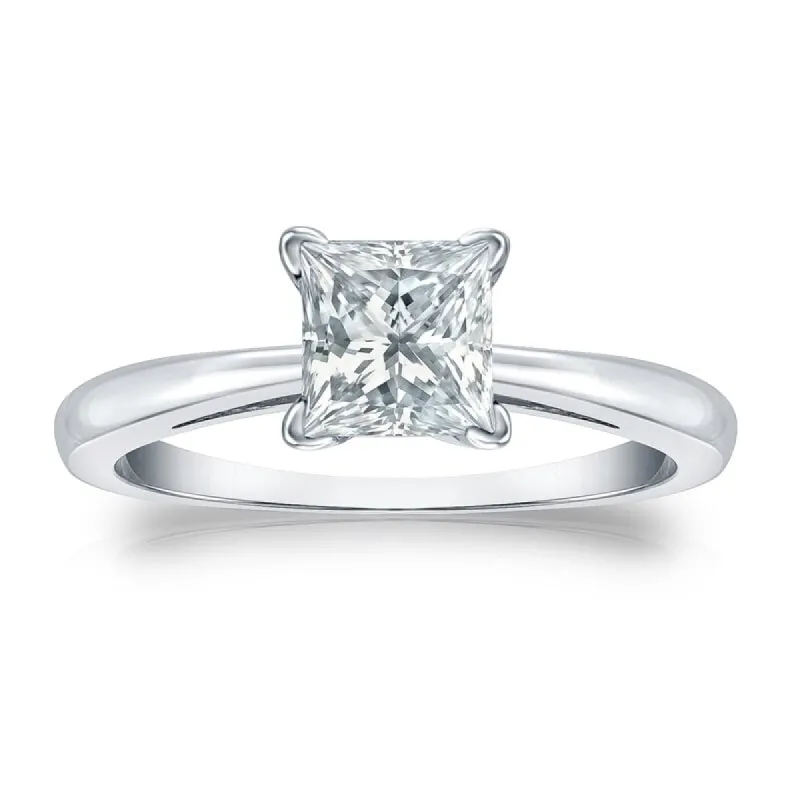 Auriya 3/4ctw Princess-Cut Solitaire Diamond Engagement Ring 14k Gold GIA Certified sold by Zulily