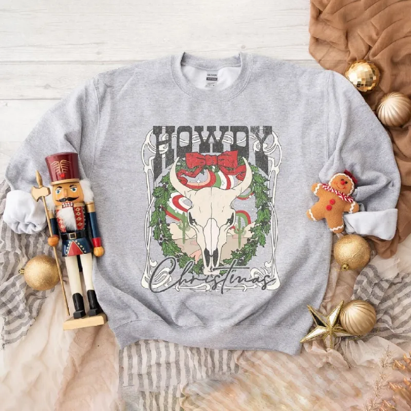 Howdy Christmas Bull Graphic Sweatshirt sold by Zulily
