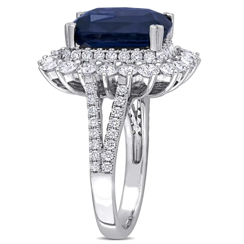 Miadora 14k White Gold 6 1/5 CT TGW Purple Spinel and 1 3/4 CT TDW Diamond Cocktail Ring made by Zulily