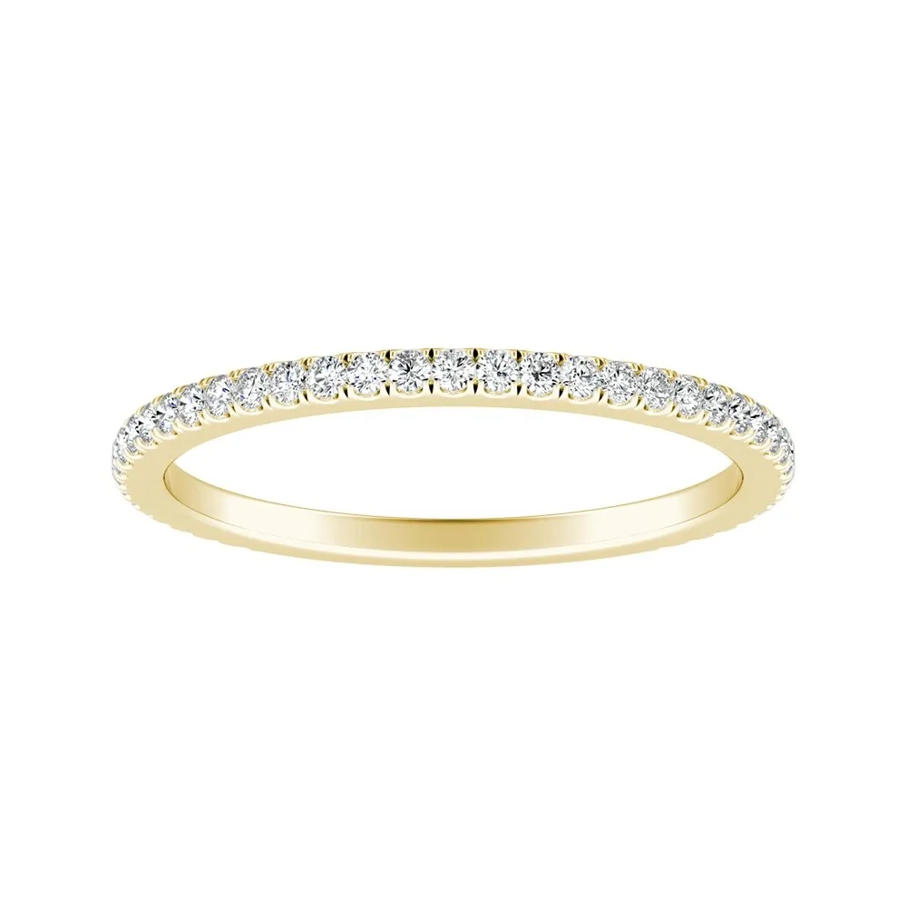 Auriya 1/5ctw Stackable Diamond Wedding Band 14k Gold sold by Zulily product image thumbnail 2