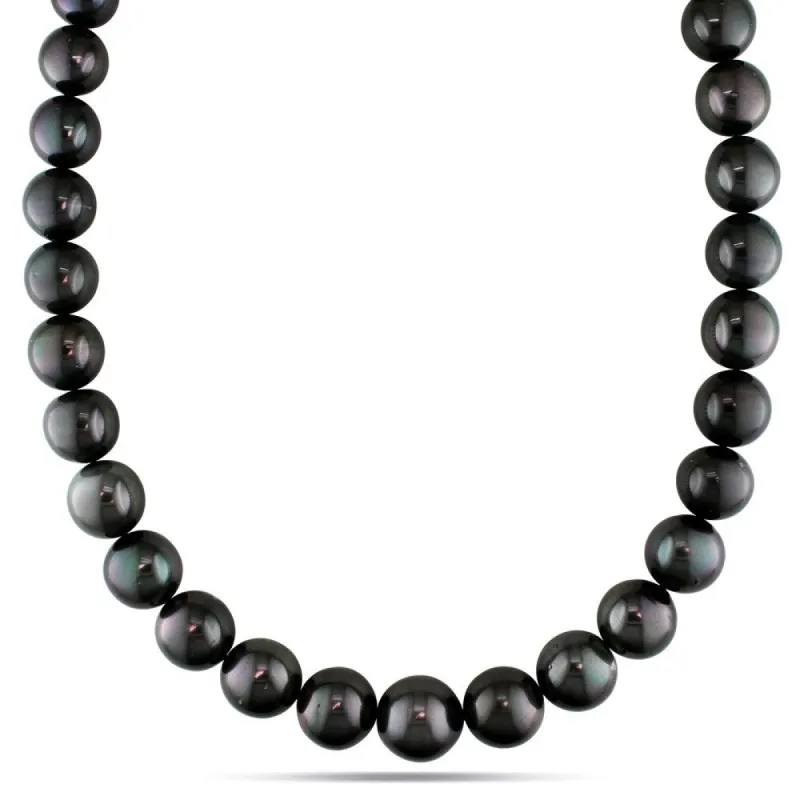 Miadora Signature Collection 14k White Gold Tahitian Pearl and Diamond Accent Necklace (13-14 mm) sold by Zulily