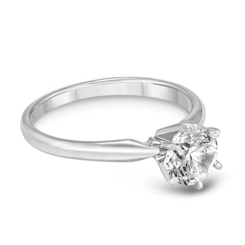 Signature Quality 3/4 Carat Diamond Solitaire Ring in 14K White Gold (H-I Color, SI2-SI3 Clarity) sold by Zulily