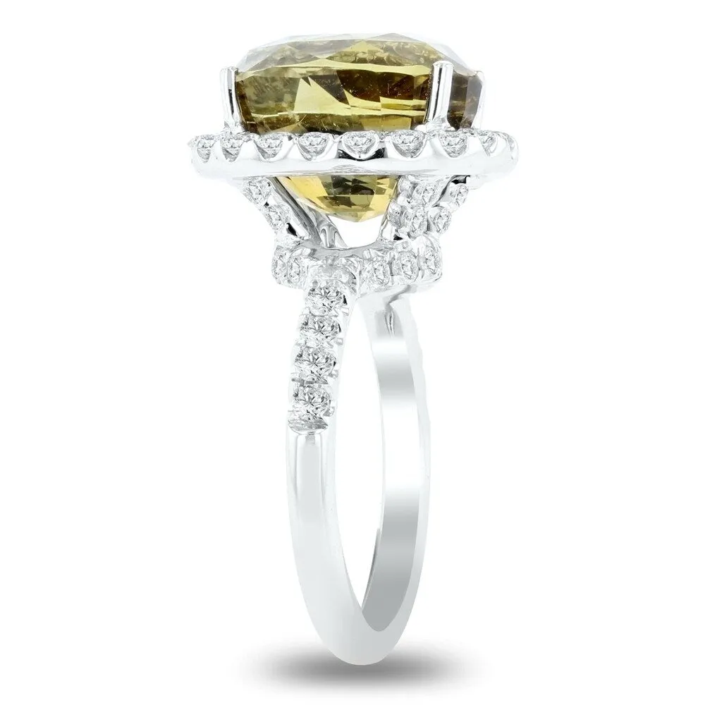 Auriya 18k White Gold Certified 11 1/3ct Alexandrite and 1 1/4ct TDW Diamond Ring sold by Zulily product image thumbnail 5