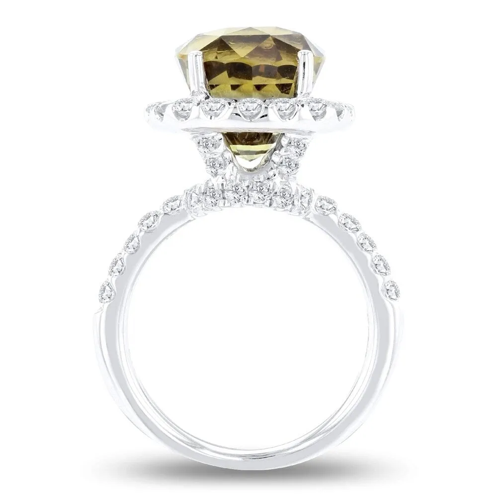 Auriya 18k White Gold Certified 11 1/3ct Alexandrite and 1 1/4ct TDW Diamond Ring sold by Zulily product image thumbnail 4