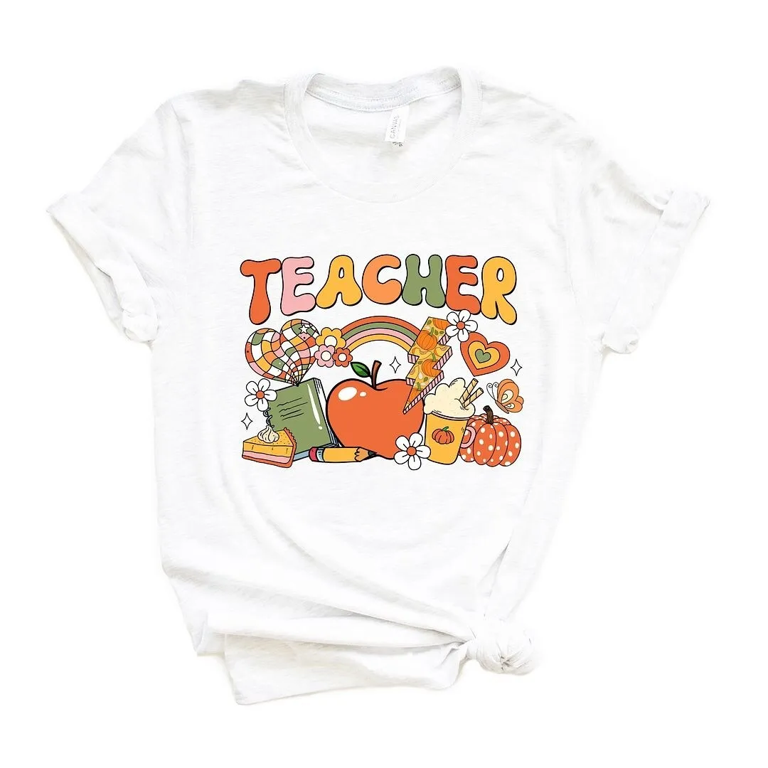 Teacher Fall Collage Short Sleeve Tee sold by Zulily product image thumbnail 2