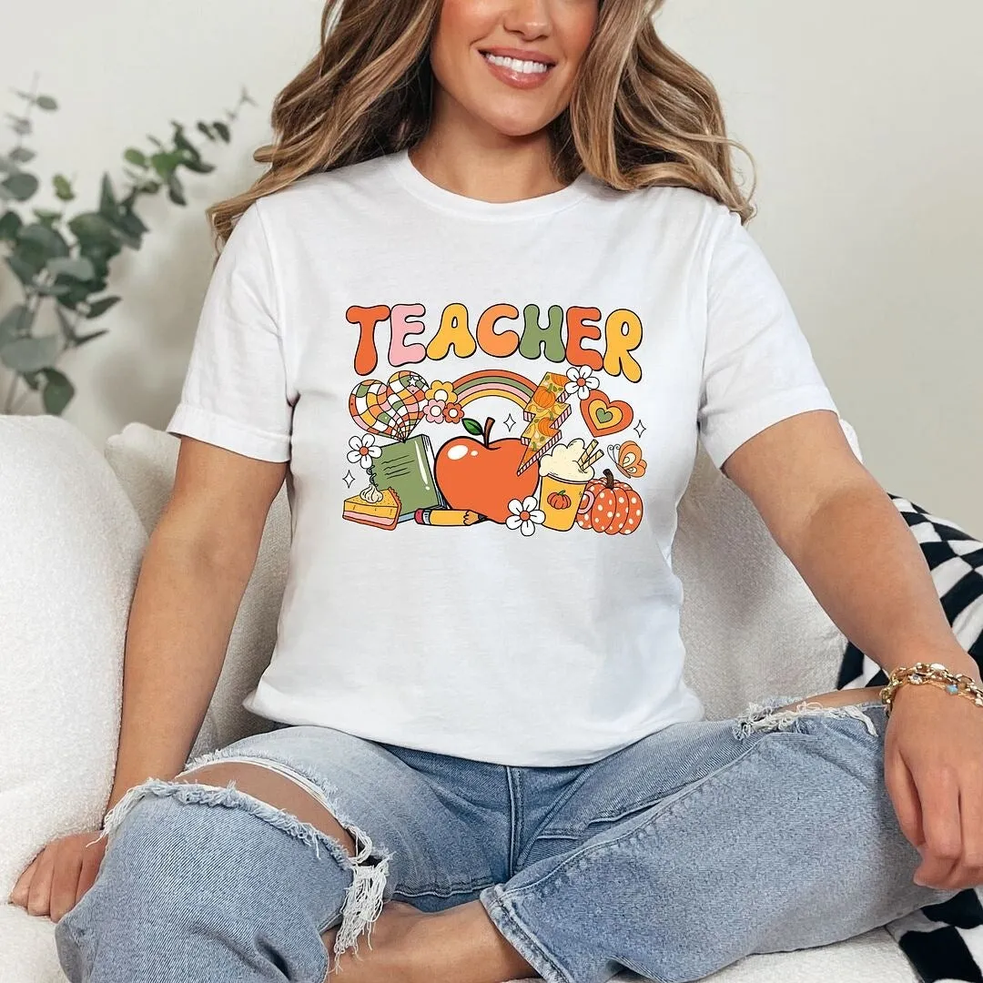 Teacher Fall Collage Short Sleeve Tee sold by Zulily product image thumbnail 3
