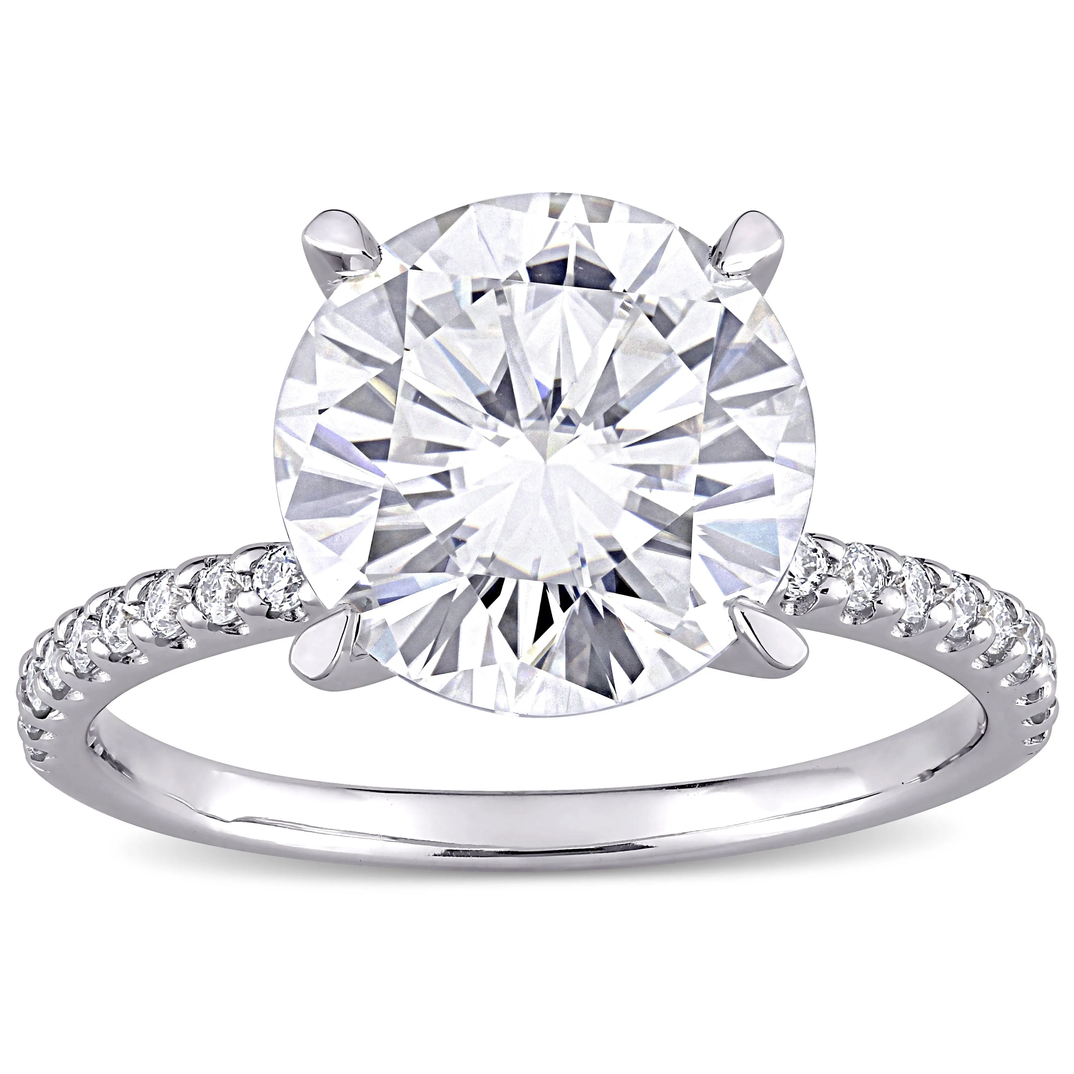 Miadora 4ct DEW Moissanite Solitaire Engagement Ring in 10k White Gold sold by Zulily