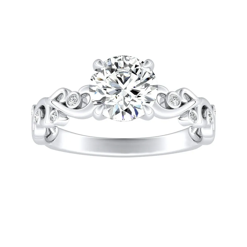 Auriya 14k Gold 1/2ctw Vintage Solitaire Moissanite Engagement Ring sold by Zulily