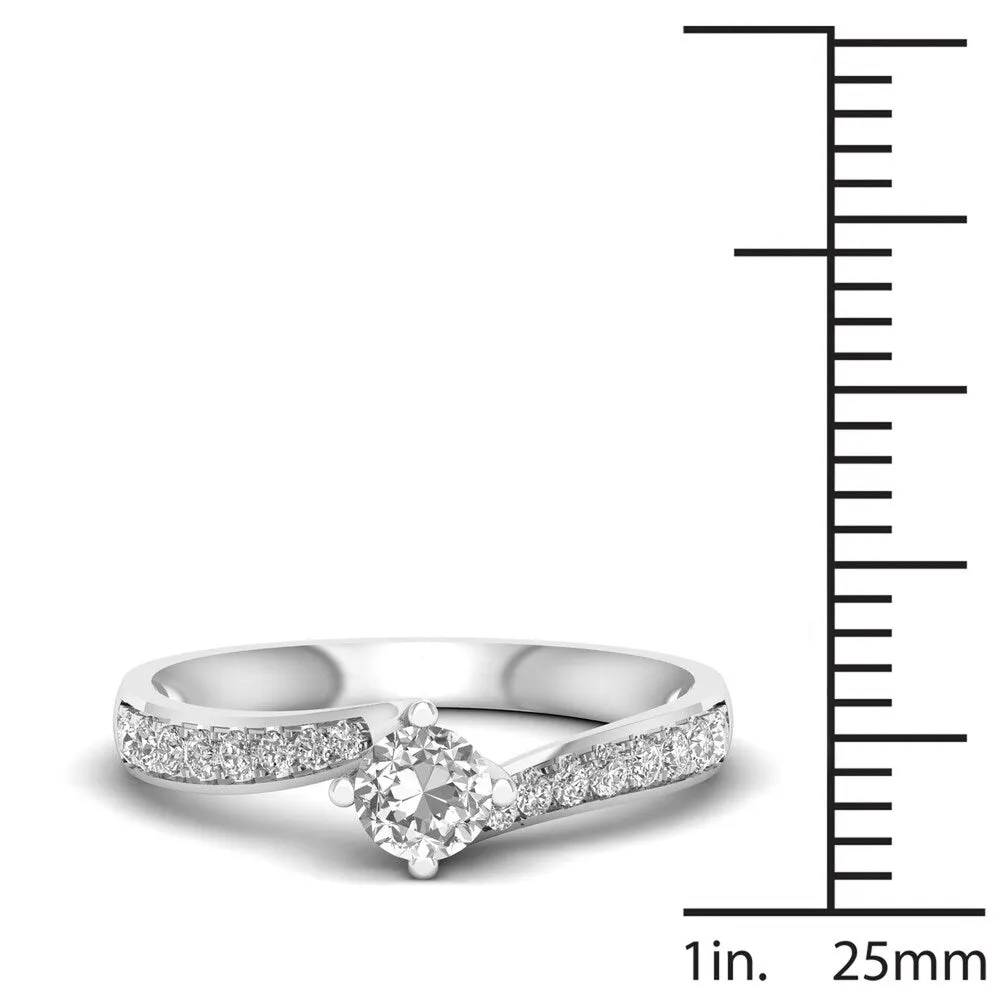 De Couer 1/2ct TDW Diamond Bypass Engagement Ring - White sold by Zulily product image thumbnail 4