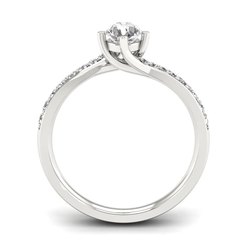 De Couer 1/2ct TDW Diamond Bypass Engagement Ring - White sold by Zulily product image thumbnail 3