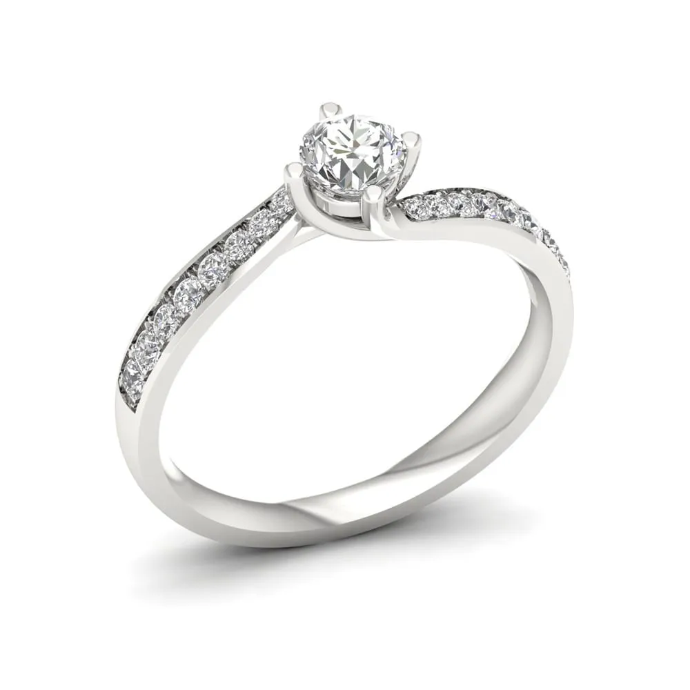 De Couer 1/2ct TDW Diamond Bypass Engagement Ring - White sold by Zulily product image thumbnail 2