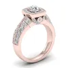 De Couer 2ct TDW Diamond Halo Ring (H-I, I2) - Pink sold by Zulily