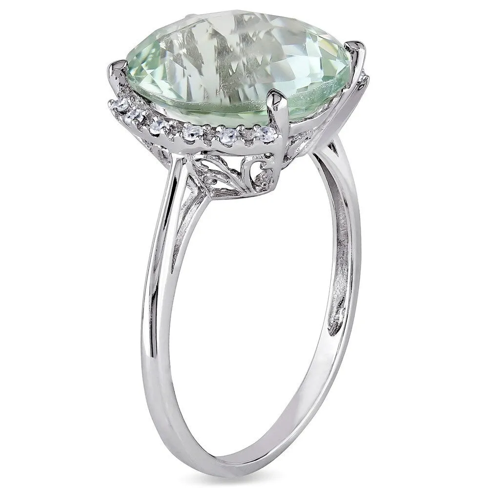 Miadora 10k Gold Green Amethyst and Diamond Ring sold by Zulily product image thumbnail 2