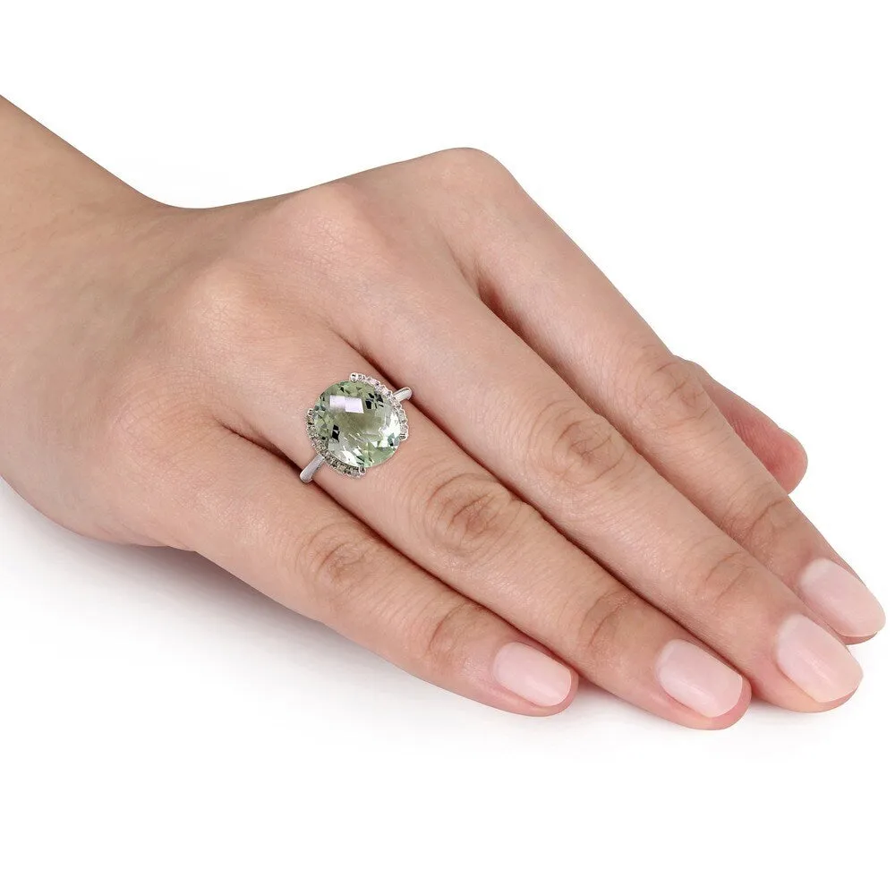Miadora 10k Gold Green Amethyst and Diamond Ring sold by Zulily product image thumbnail 4