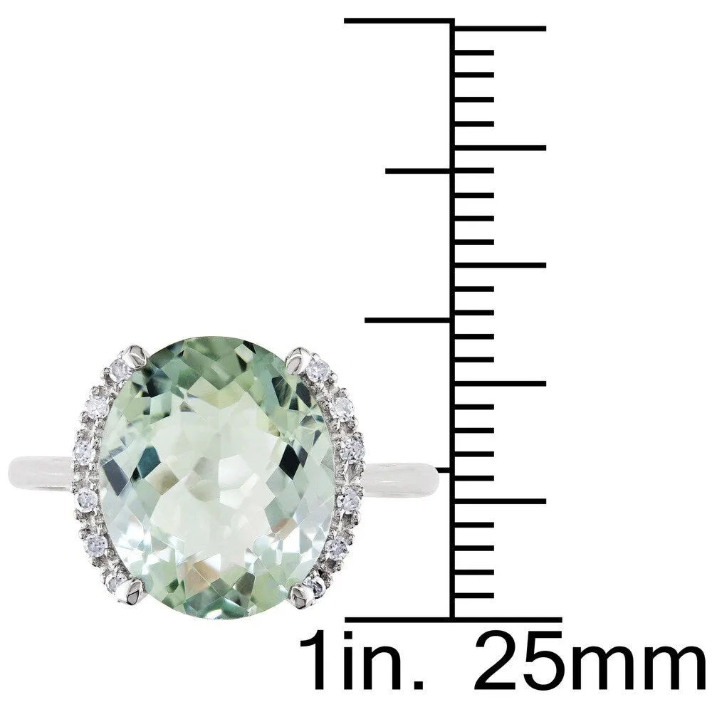 Miadora 10k Gold Green Amethyst and Diamond Ring sold by Zulily product image thumbnail 3