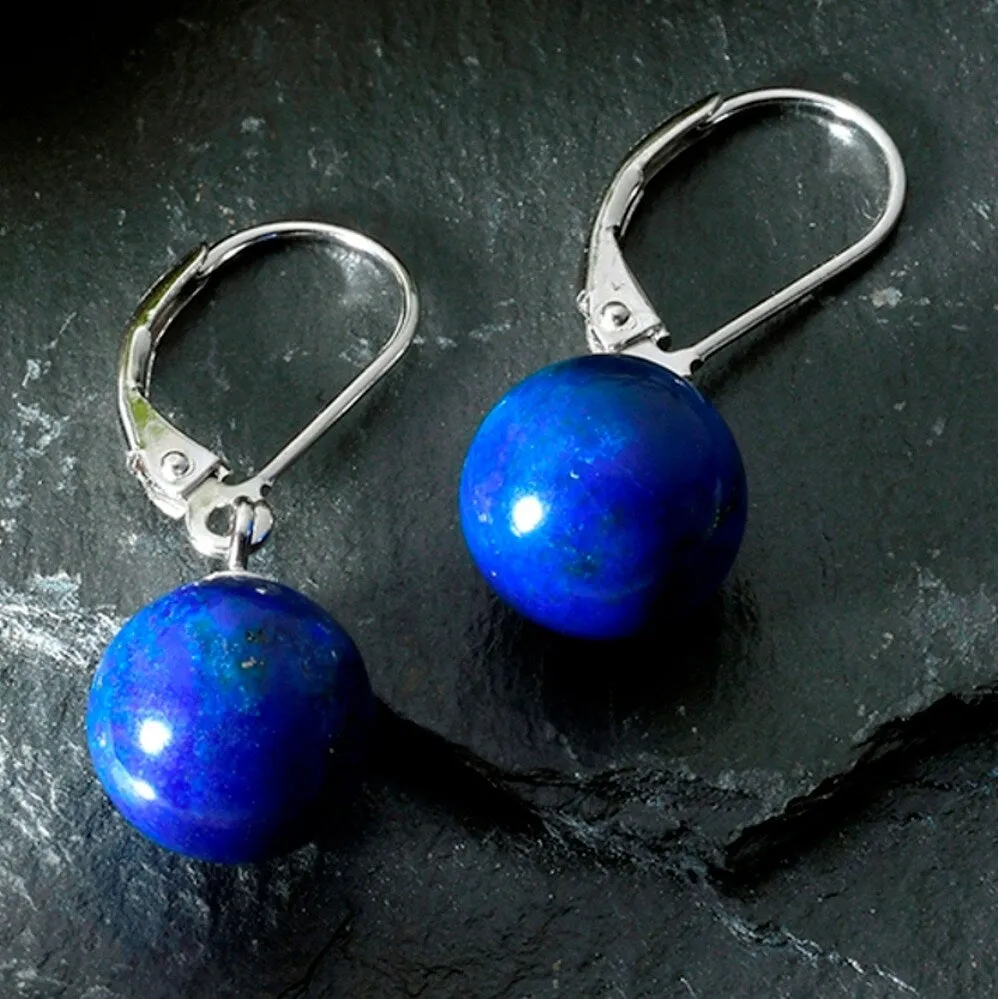 Vera & Co. Sterling Dangle Lapis Lazuli Beads Earring sold by Zulily