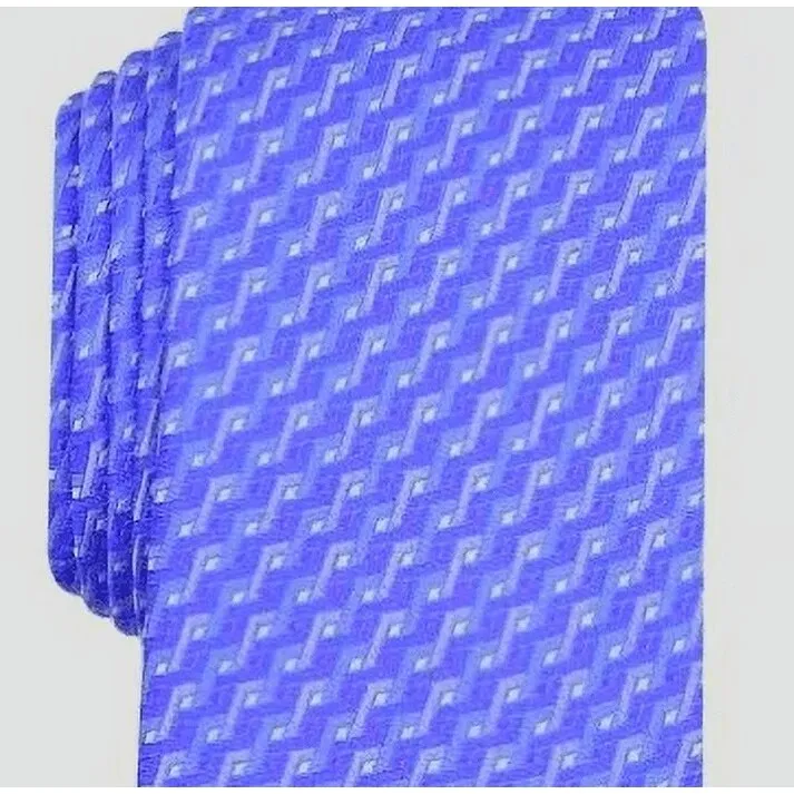 Alfani Men's Geo Silk Blend Textured Slim Tie Purple Size Regular sold by Zulily product image thumbnail 2