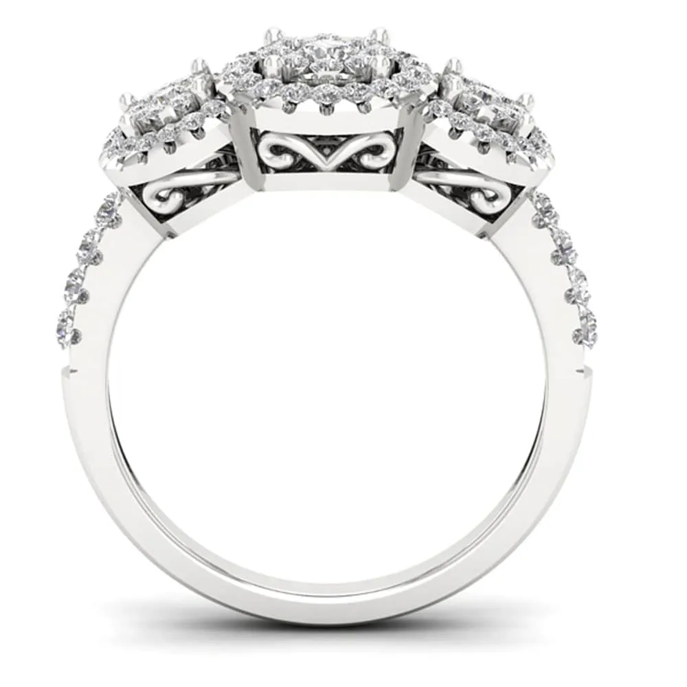 De Couer 1/2ct TDW Diamond Cluster Ring - White sold by Zulily product image thumbnail 3