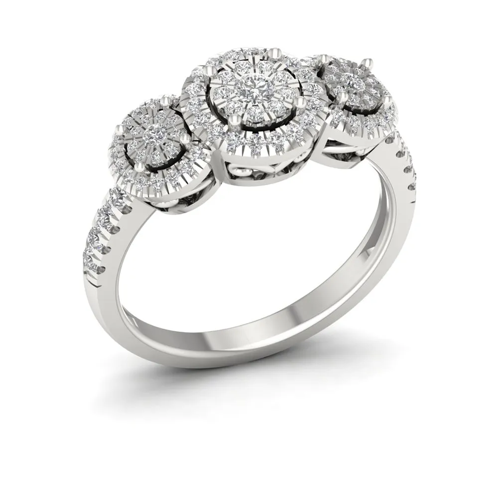 De Couer 1/2ct TDW Diamond Cluster Ring - White sold by Zulily product image thumbnail 2