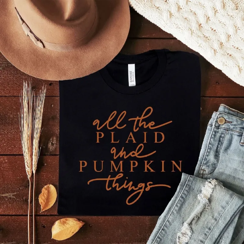 All The Plaid and Pumpkin Things Short Sleeve Tee sold by Zulily
