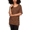 Michael Kors Women's Cheetah Print Lace Up Tunic Brown Size X-Small sold by Zulily