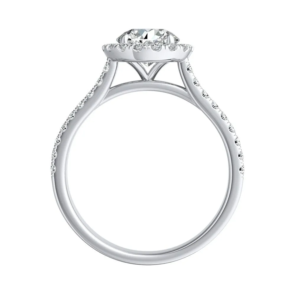 Auriya 14k Gold 1 1/2ct Round Moissanite Halo Diamond Engagement Ring 1/2ctw sold by Zulily product image thumbnail 4