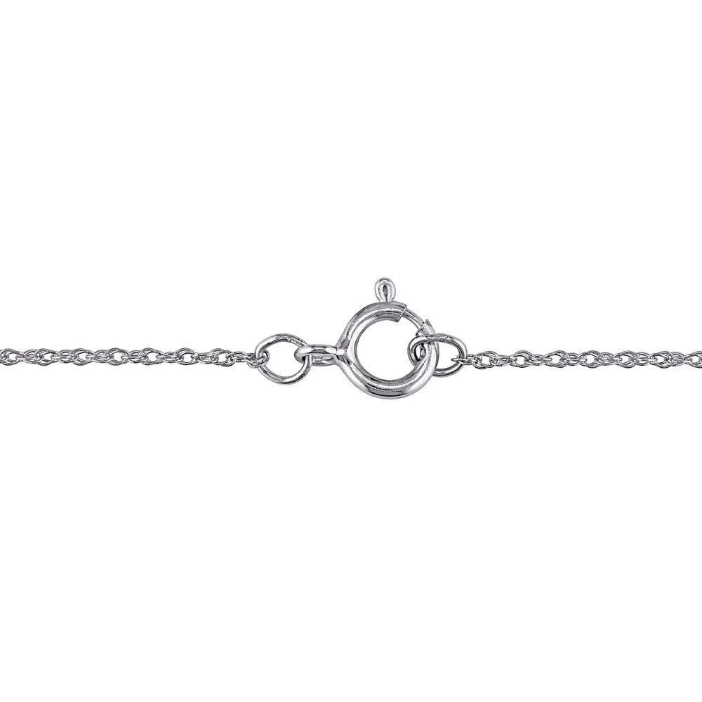 Miadora Signature Collection 10k White Gold Diffused Sapphire 1/3ct TDW Diamond Leverback Earrings and Necklace Set (G-H,I1-I2) sold by Zulily product image thumbnail 2