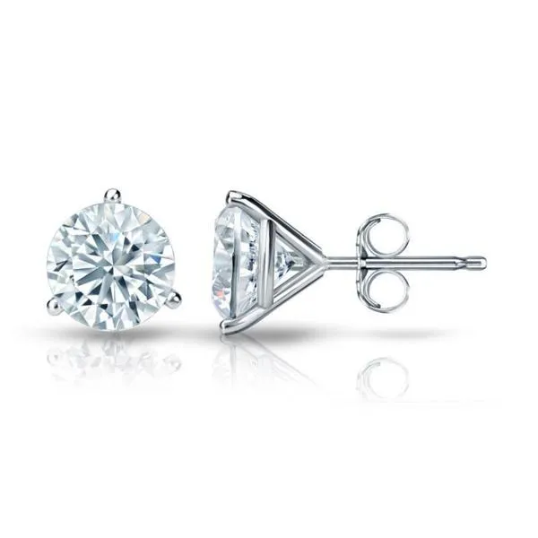 Auriya 14k Gold GIA Certified 1.70 carat TDW 3-Prong Martini Round Diamond Stud Earrings sold by Zulily