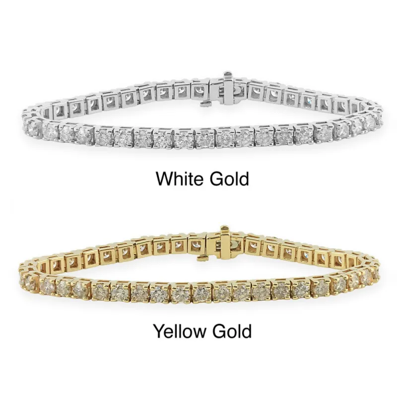 Auriya 8 carat TW Round Diamond Tennis Bracelet 14k Gold (J-K, I2-I3) - 7-inch sold by Zulily