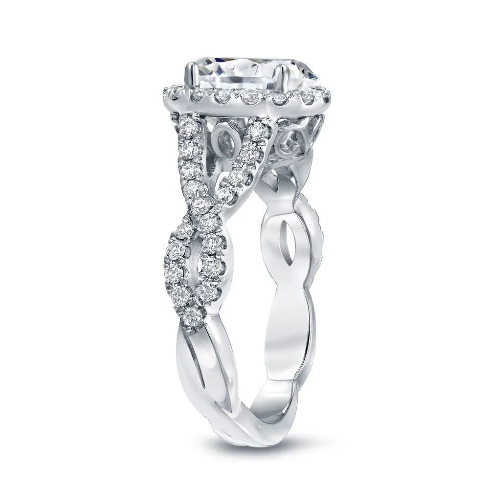 Auriya Platinum 2 1/8ct TDW Certified Oval-Cut Infinity Double Halo Diamond Engagement Ring sold by Zulily product image thumbnail 2
