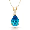 Curata 14k Yellow Gold 18" Birthstone Pear-Shaped Cubic Zirconia Pendant Necklace sold by Zulily
