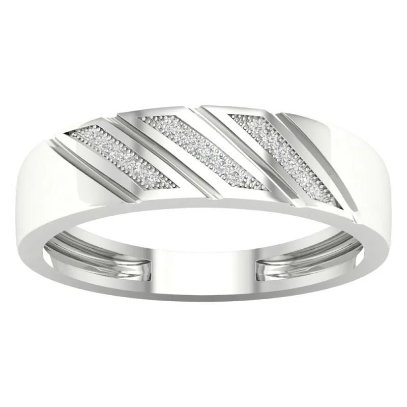 1/20ct TDW Diamond Men's Wedding Band in 10k Gold by De Couer sold by Zulily