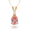 Curata 14k Yellow Gold 18" Birthstone Pear-Shaped Cubic Zirconia Pendant Necklace sold by Zulily