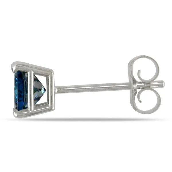 Miadora 14k White Gold Princess Blue Diamond Stud Earrings sold by Zulily product image thumbnail 5