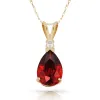 Curata 14k Yellow Gold 18" Birthstone Pear-Shaped Cubic Zirconia Pendant Necklace sold by Zulily