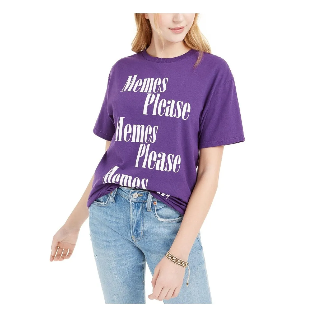Freeze Junior's Memes Please Short Sleeve Graphic T-Shirt Purple Size X-Large sold by Zulily
