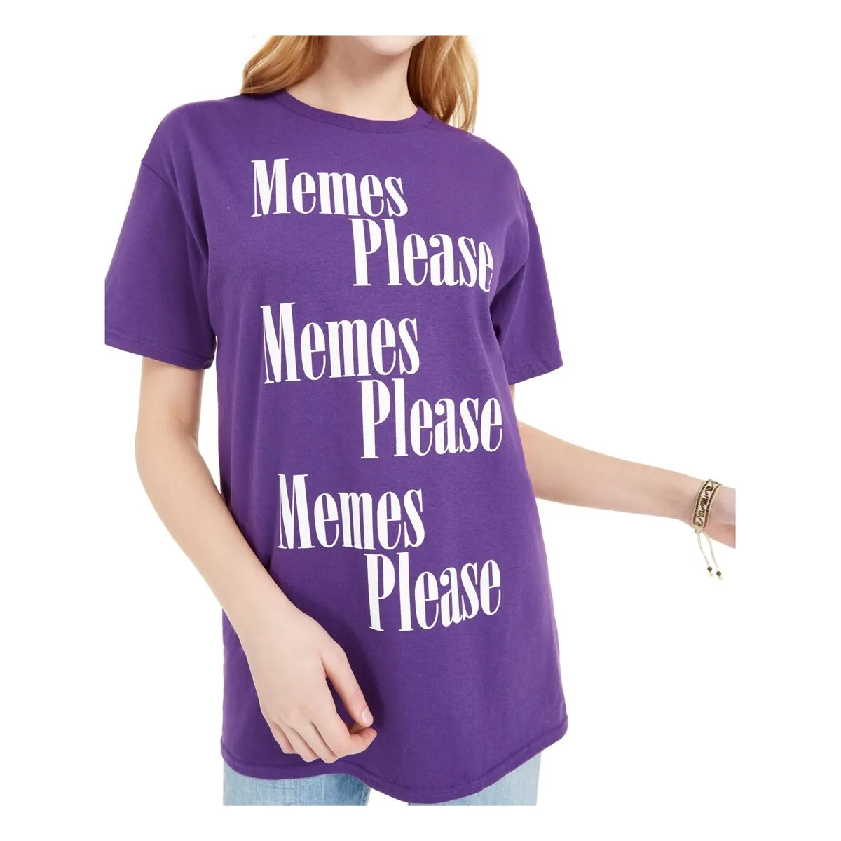 Freeze Junior's Memes Please Short Sleeve Graphic T-Shirt Purple Size X-Large sold by Zulily product image thumbnail 3