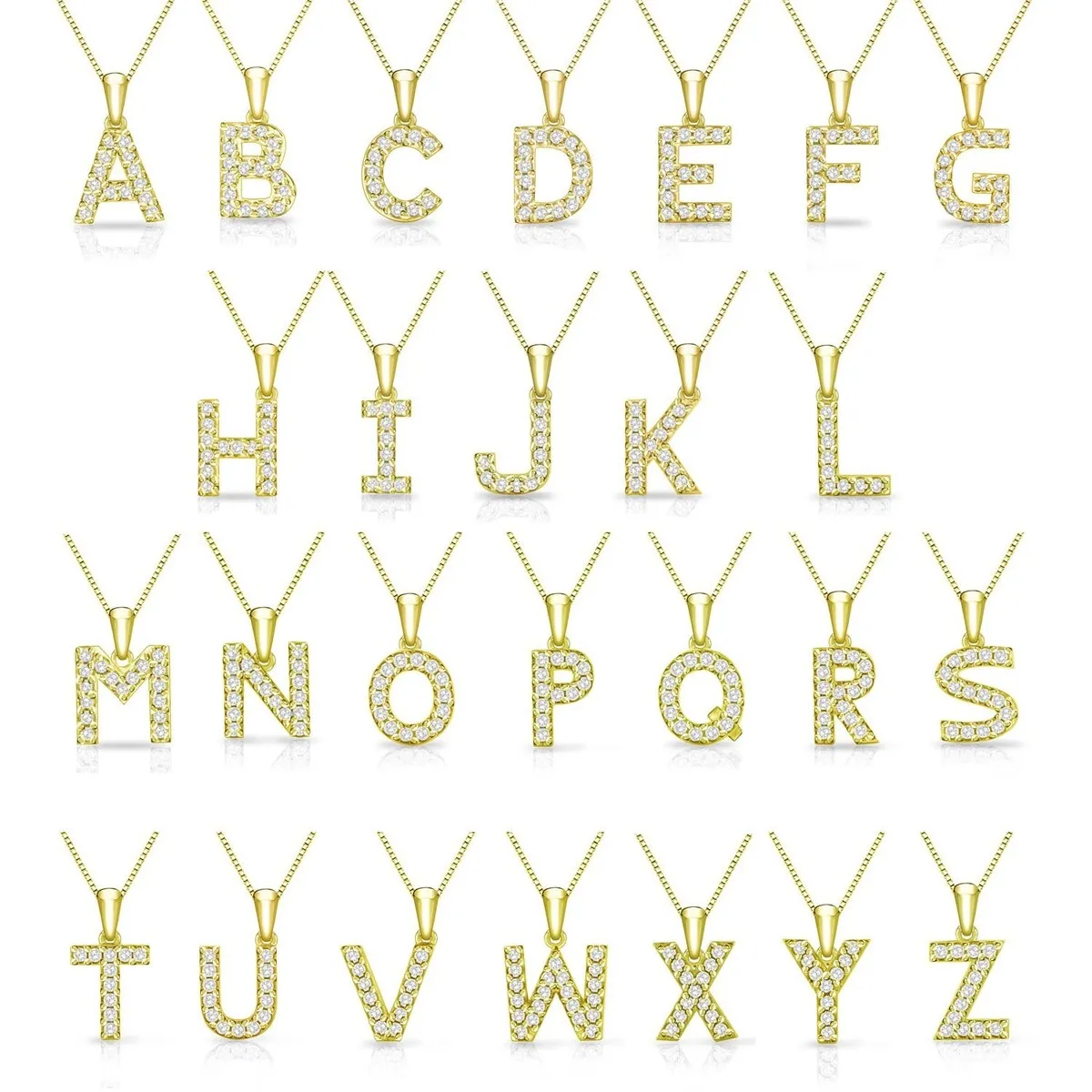 Auriya 1/10ctw Pave Accent Diamond Initial Pendant Necklace 14k Gold (I-J, I1-I2) sold by Zulily product image thumbnail 4