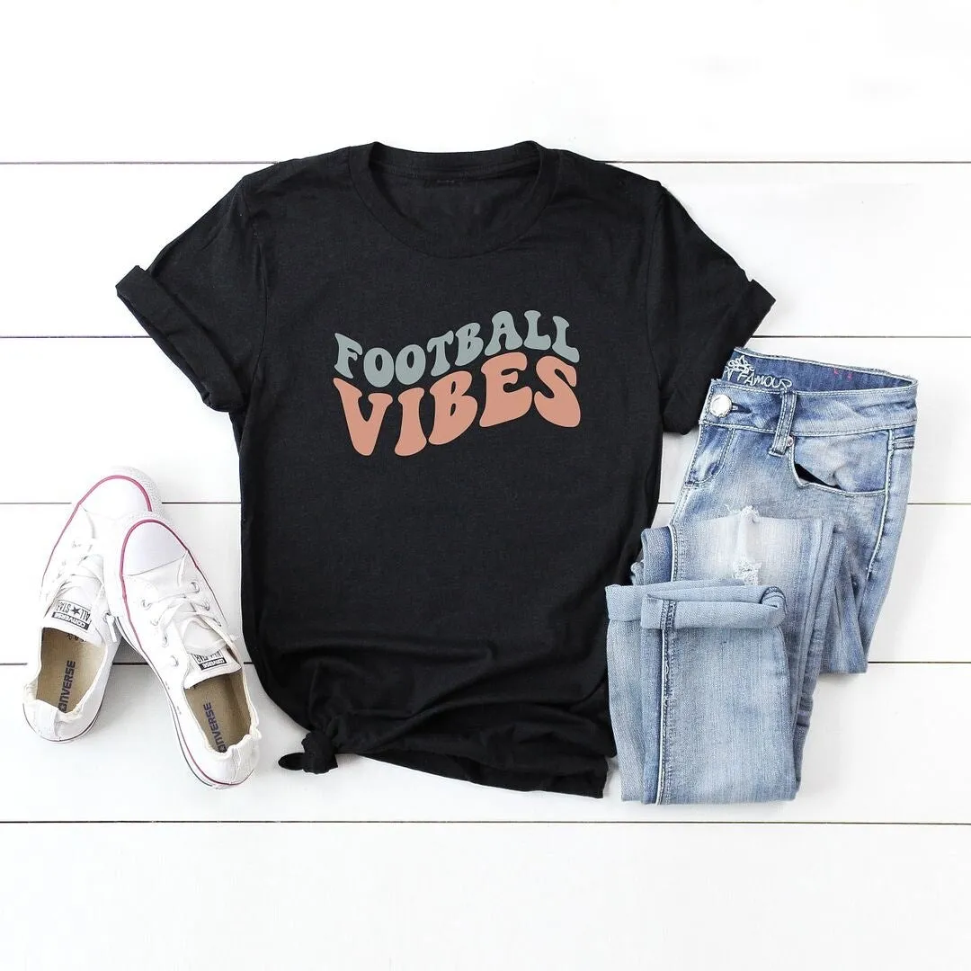 Football Vibes Colorful Short Sleeve Tee sold by Zulily