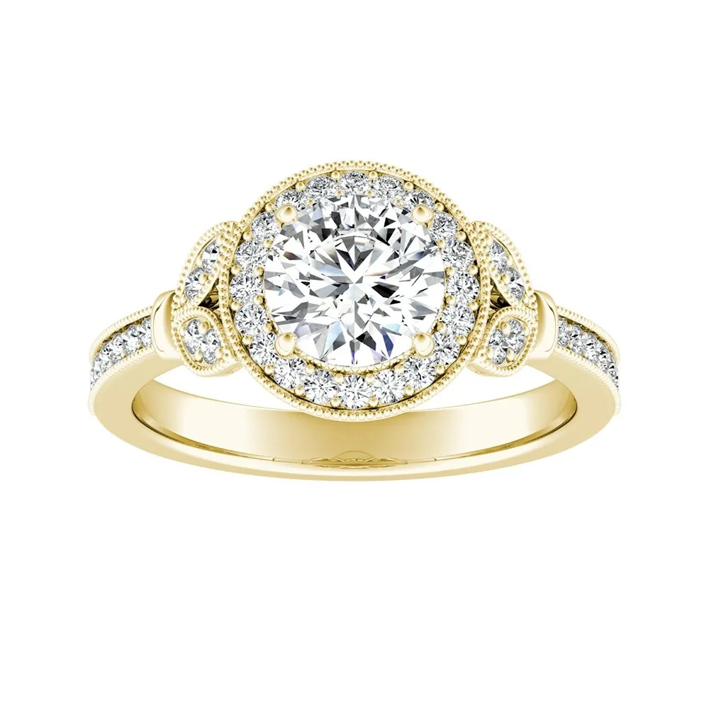 Auriya 14k Gold 1 1/4ctw Vintage Moissanite Engagement Ring sold by Zulily product image thumbnail 2