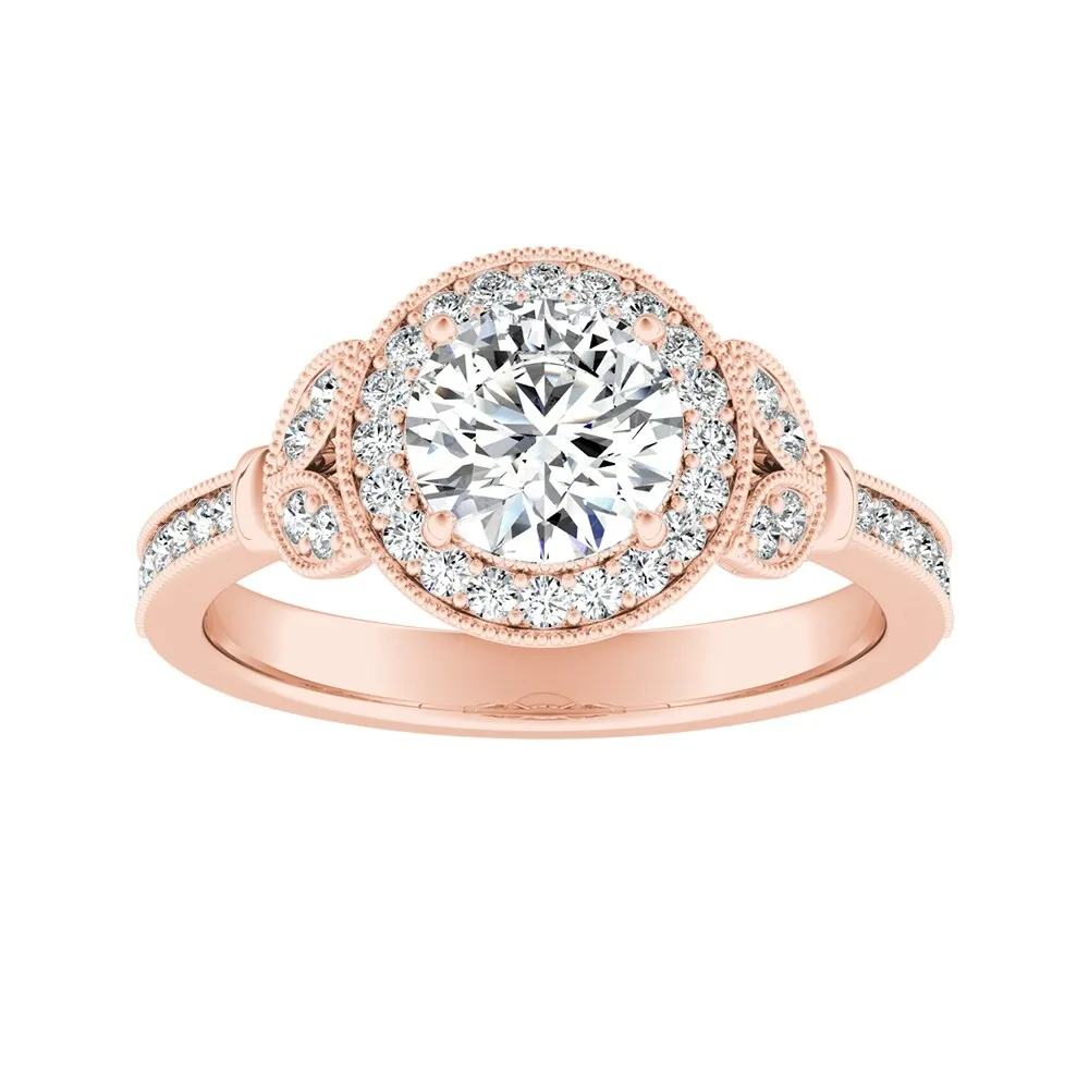 Auriya 14k Gold 1 1/4ctw Vintage Moissanite Engagement Ring sold by Zulily product image thumbnail 3